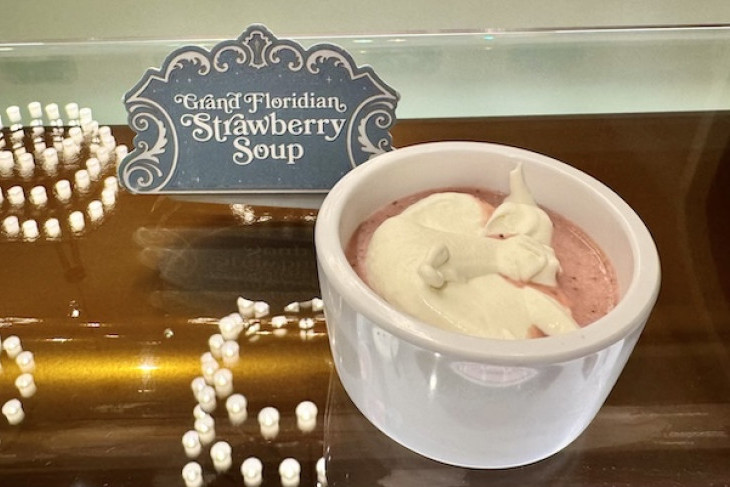 Grand Floridian Strawberry Soup with Fresh Strawberries and Whipped Cream