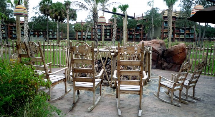 The Villas firepit with up-close views of the savanna