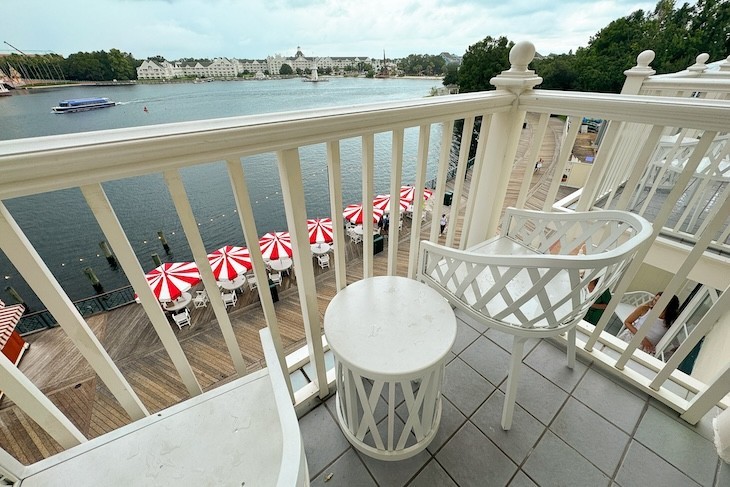 Deluxe Room balcony overlooking the Boardwalk