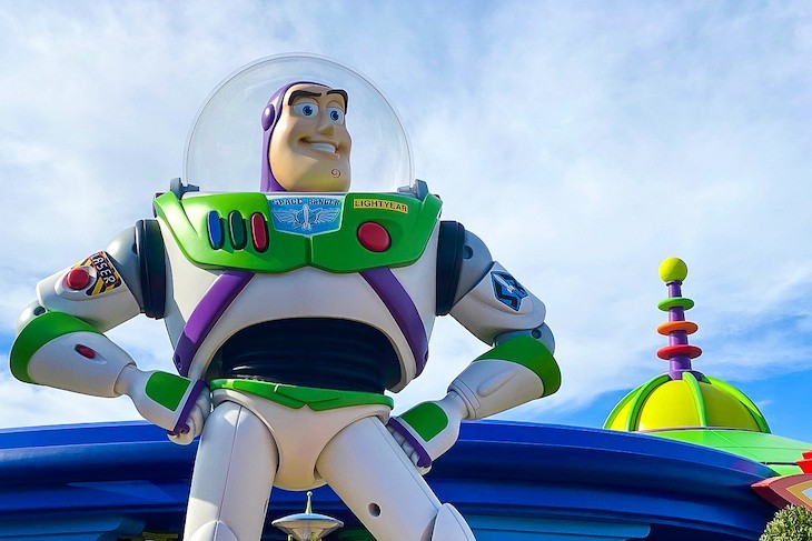Buzz watches over Toy Story Land with a hawk eye