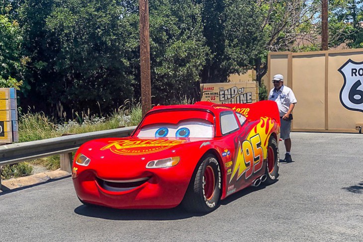 Lighting McQueen on the streets