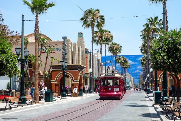 Red Car Trolley in Hollywood Land