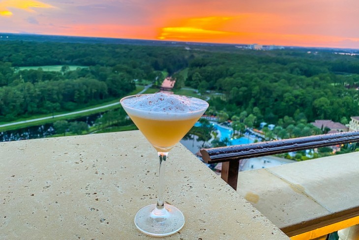 Drinks on the terrace before dinner