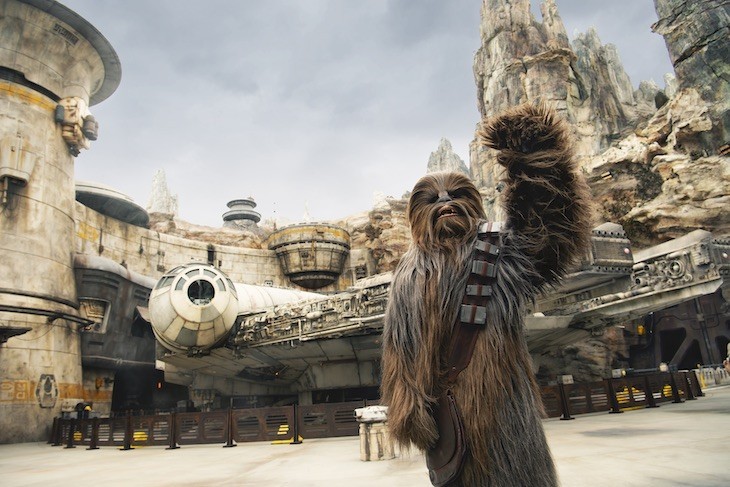 Chewbacca is always a hit in Star Wars: Galaxy's Edge