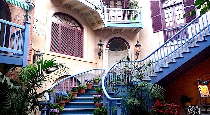 Picturesque New Orleans-style  courtyards