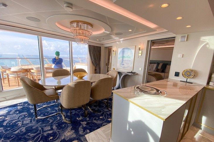 disney cruise wish royal suite Princess Aurora Royal Suite dining area