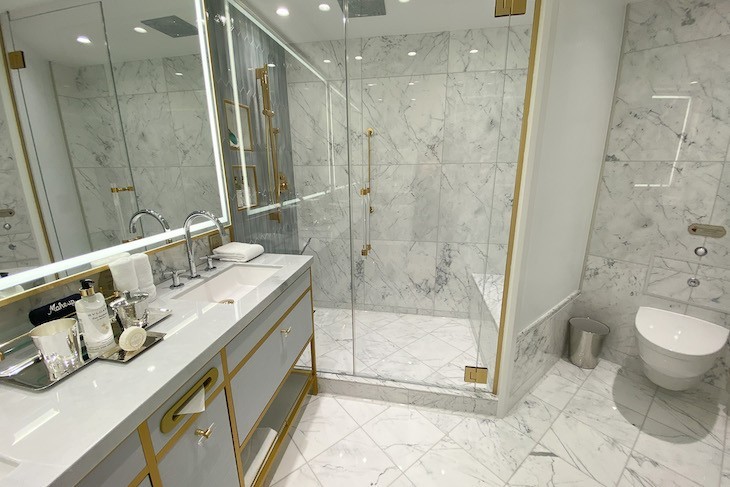 disney cruise wish royal suite Princess Aurora Royal Suite guest bath