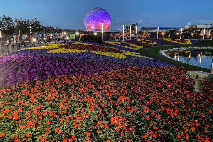 Epcot Flower & Garden Festival after dark