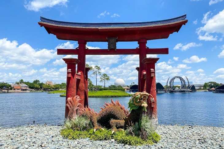 Japan torii gate during the International Flower & Garden Festival