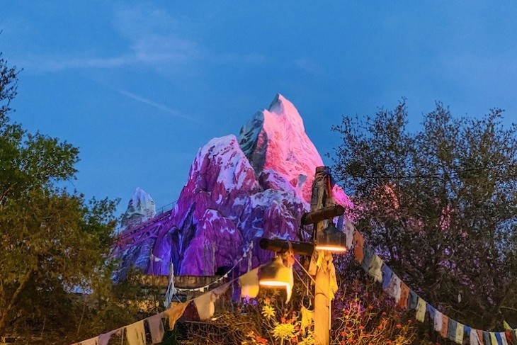 Expedition Everest® after dark is a beauty