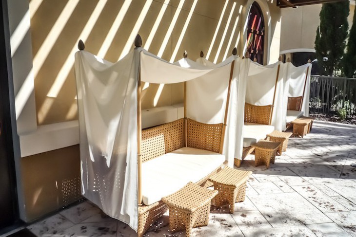 How darling are these cabanas at Four Seasons Kids For All Seasons club?