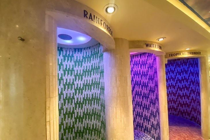 Disney Fantasy and Disney Dream Rainforest sensory showers 
