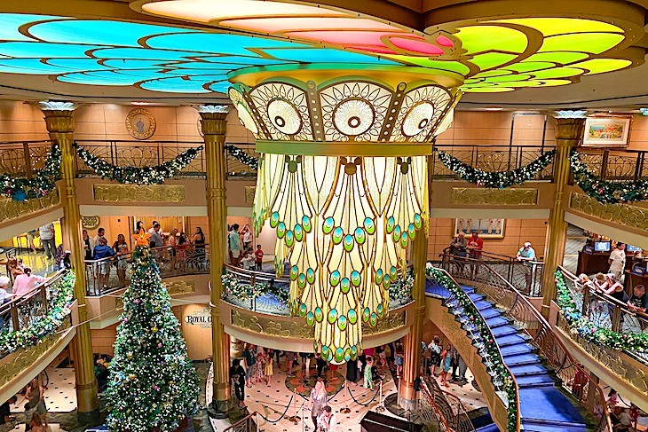 Disney Fantasy Atrium at Christmas