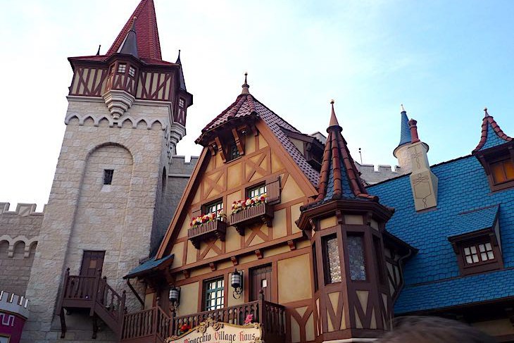 The fairytale buildings of Fantasyland