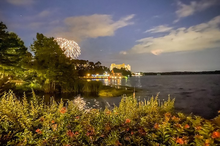 Magic Kingdom fireworks view from the resort