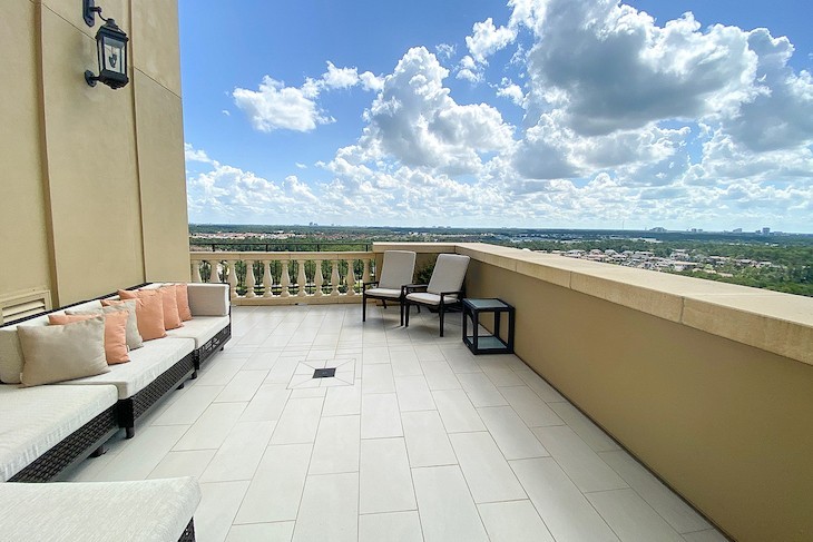 Presidential Suite Terrace with view of Epcot