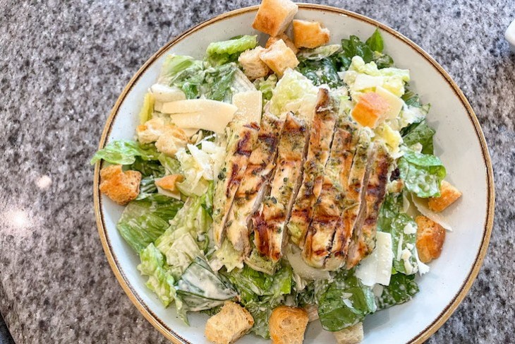 Caesar Salad with Marinated Grilled Chicken