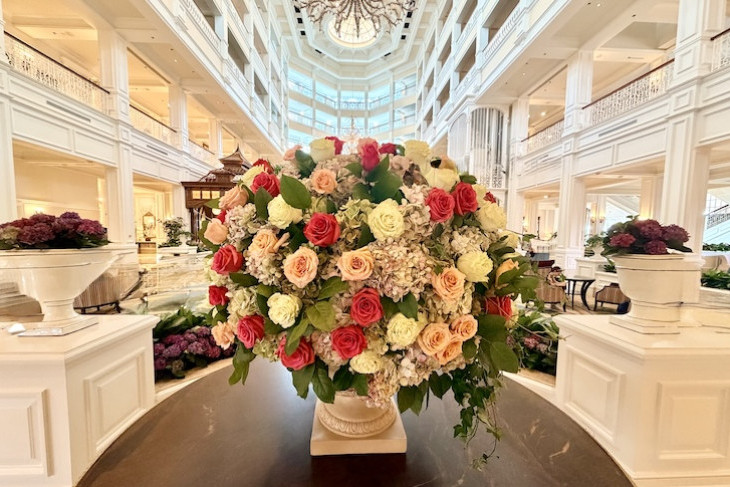 Grand Floridian lobby always filled with fresh flowers