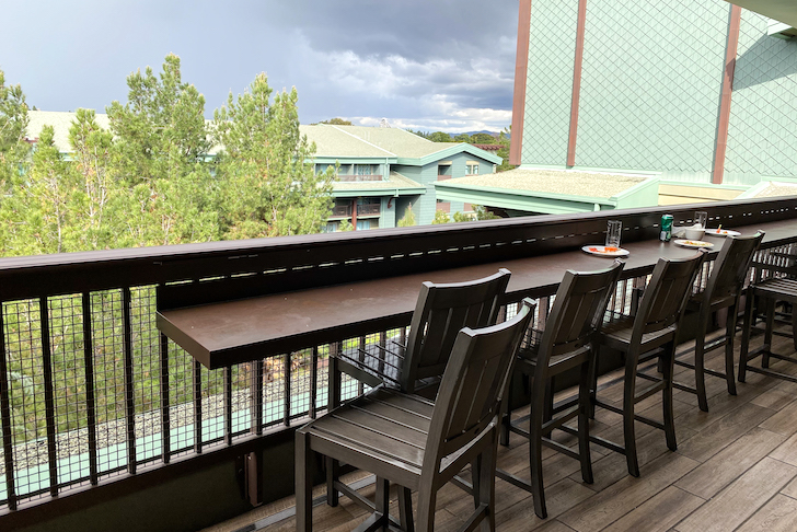 The Veranda Concierge lounge balcony seating