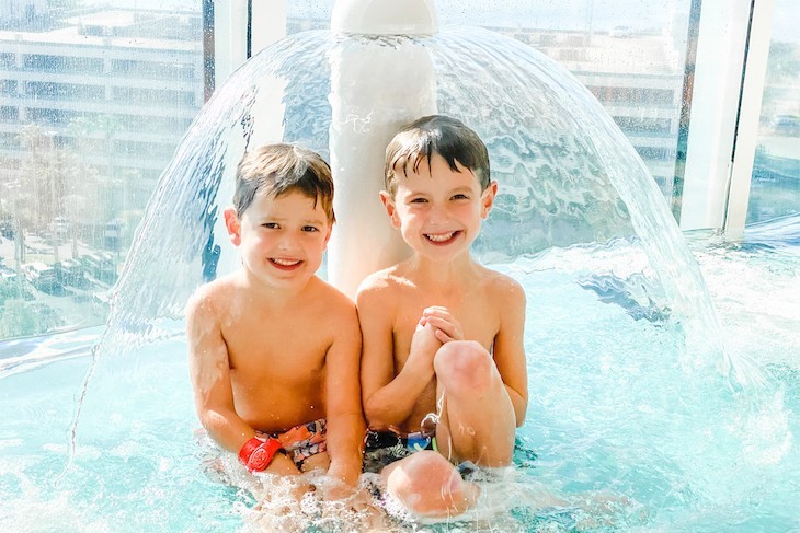 Kids love the ship's water play areas