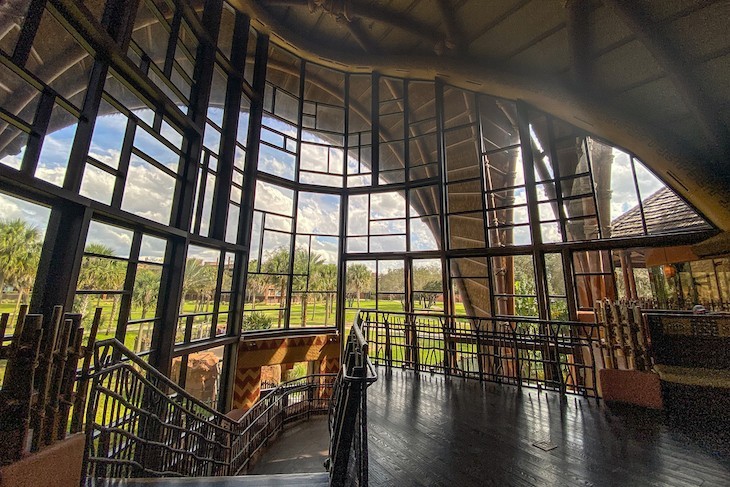 View from the lobby overlooking the savanna