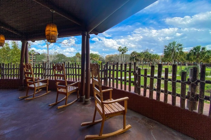 Relax in rockers overlooking the savanna