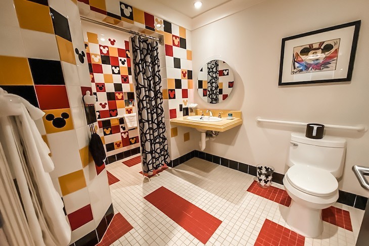 Mickey Mouse Penthouse guest accessible bath