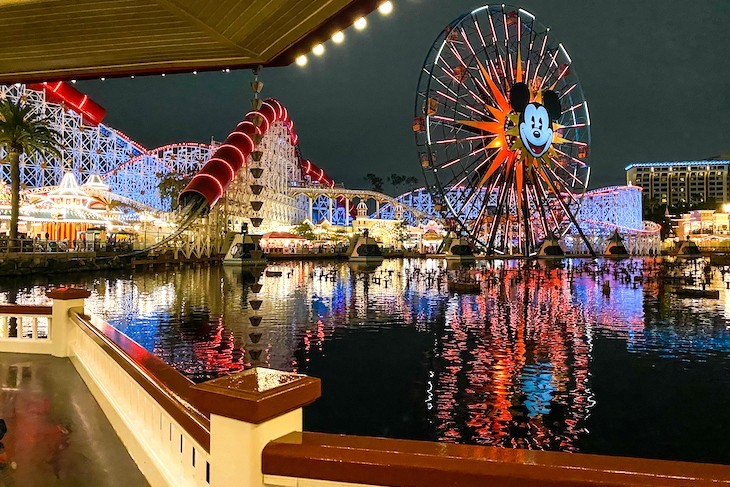 Pixar Pier from Lamplight Lounge