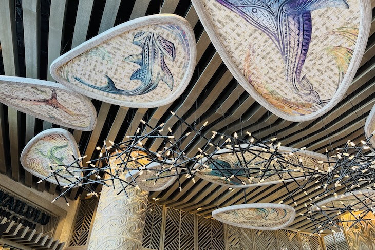 Island Tower's lobby ceiling