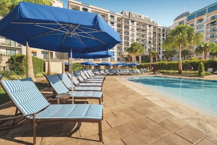 The central courtyard's Beau Soleil Pool