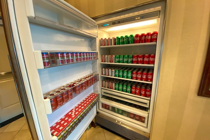 E-Ticket Club Concierge stocked refrigerator