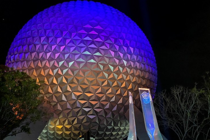 Spaceship Earth at night