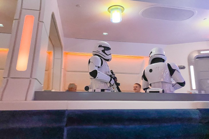 You never know who might make a surprise appearance in the Crown of Corellia Dining Room