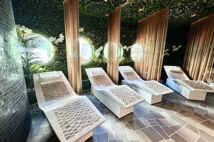 Senses Spa Rainforest heated lounges are such a treat