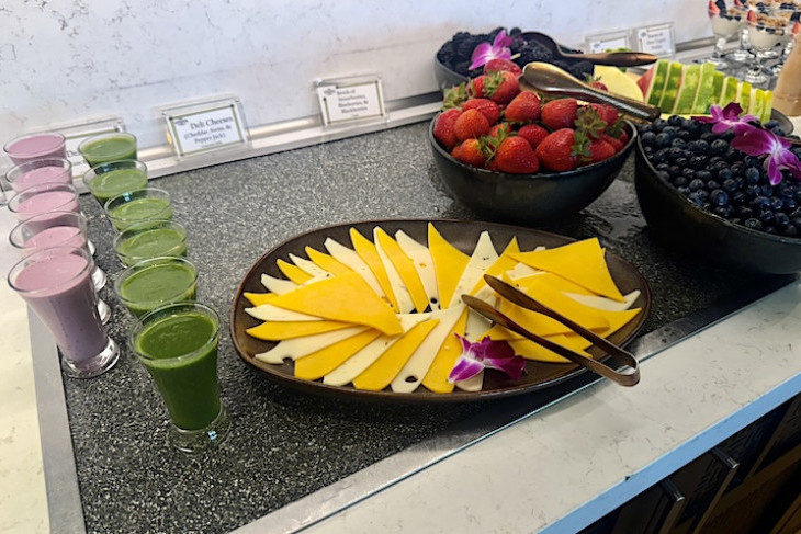 The Veranda club breakfast offerings