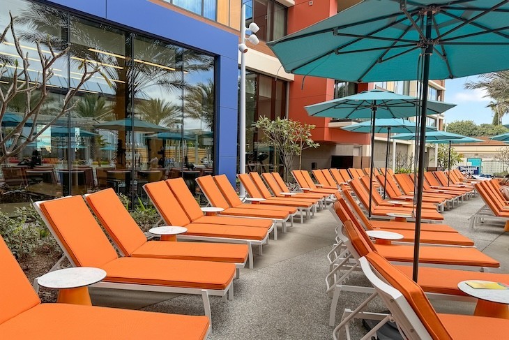 Poolside lounging