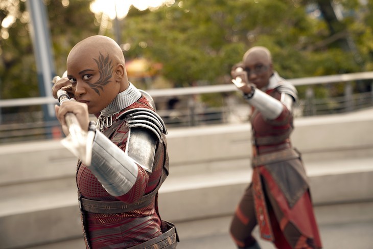 Dora Milaje of Black Panther at Avengers Campus