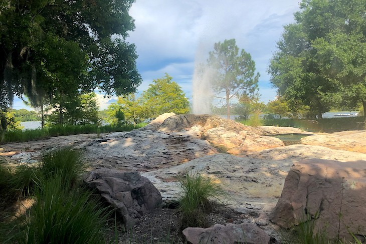 The resort's very own geyser