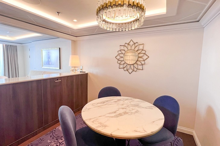 disney cruise wish royal suite Concierge 1-Bedroom Suite with Verandah dining area