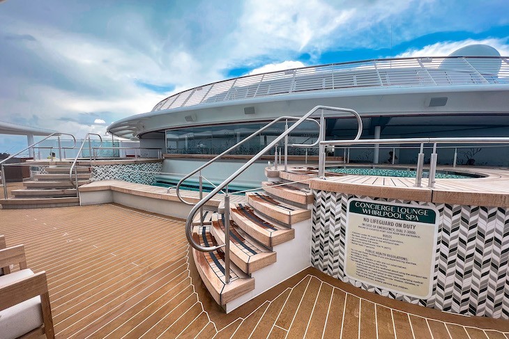 disney cruise wish royal suite Concierge Sun Deck whirlpool and plunge pool